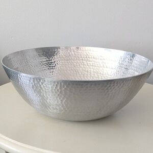Silver Hammered Metal  Bowl by Threshold